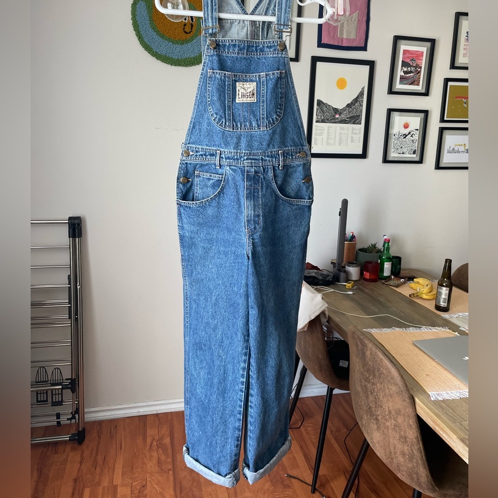 Vintage linson denim overalls